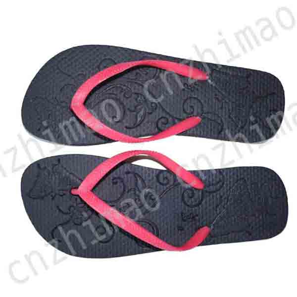 insole emboss flower ladys flip flops
