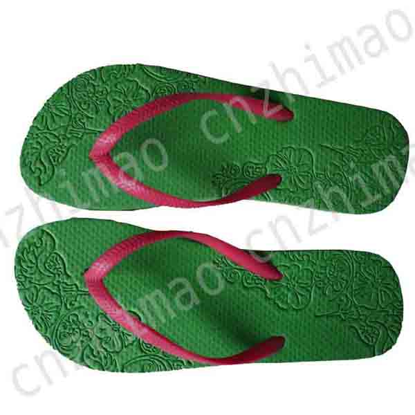  emboss  flower lady flip flop