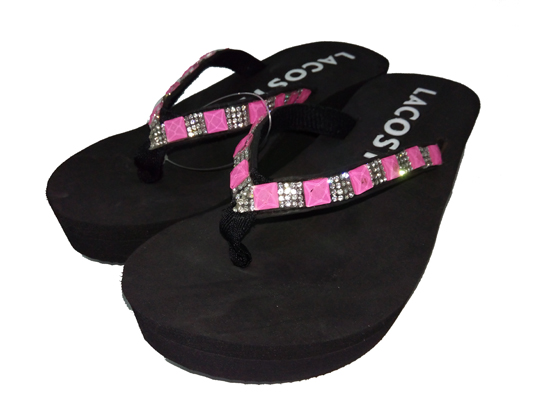 eva high heel lady flip flops