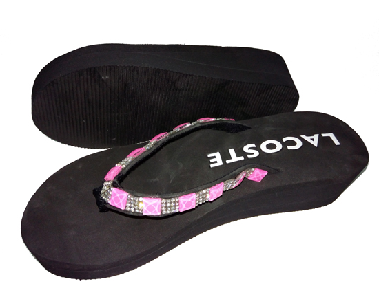 eva high heel lady flip flops