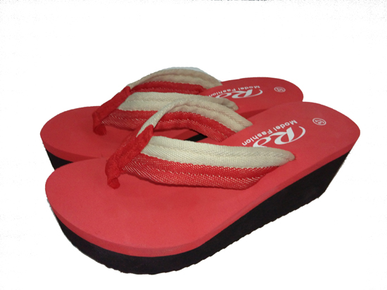 lady high heel  flip flops